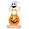 5 Feet Inflatable Halloween Pumpkin Ghost Blow-up Yard Decoration with LED Lights